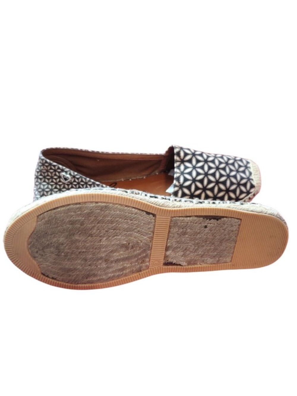 Brighton Womens Geometric Print Espadrille Flats Casual Slip-On Shoes Black SZ 9 - Picture 13 of 14
